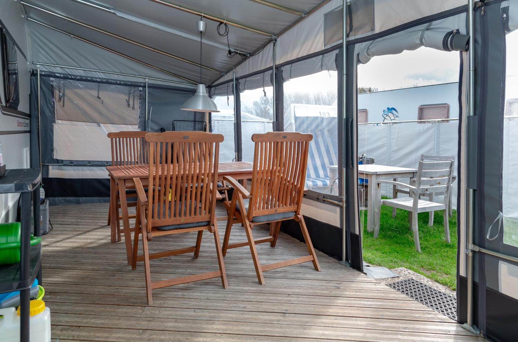 Wohnwagenvermietung Hoernum / Sylt Bagian luar foto