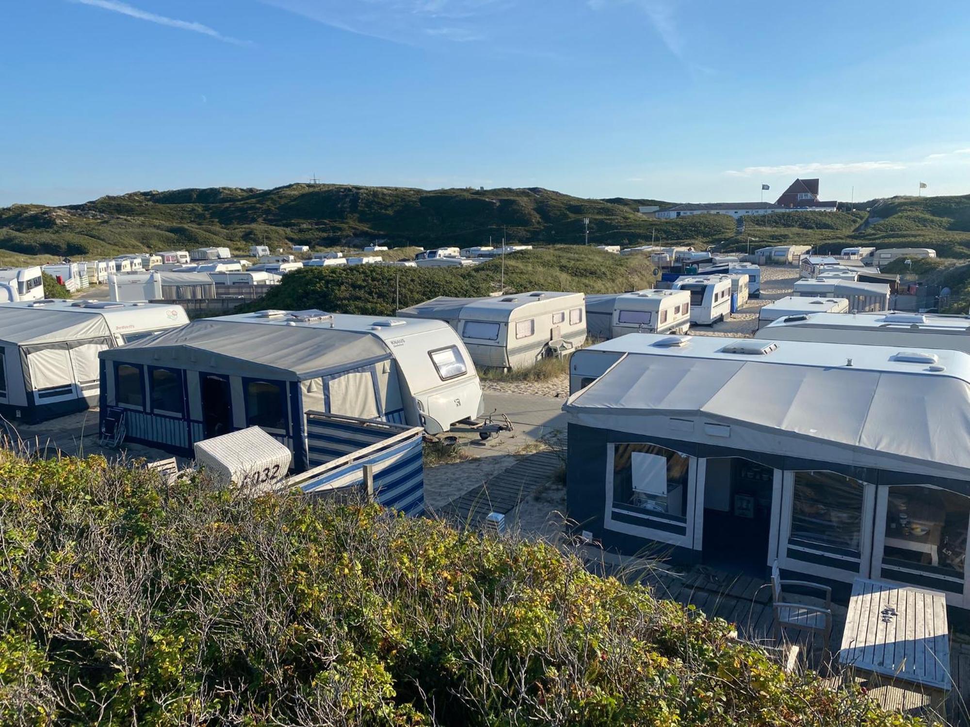 Wohnwagenvermietung Hoernum / Sylt Bagian luar foto